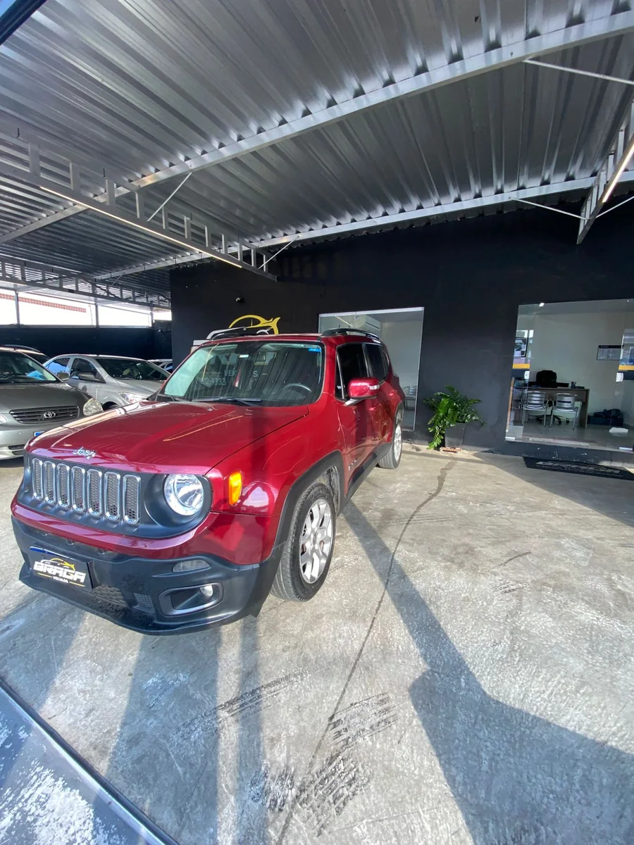 Jeep Renegade Longitude 2017 1.8 Flex Automático vermelho na Braga Veículos